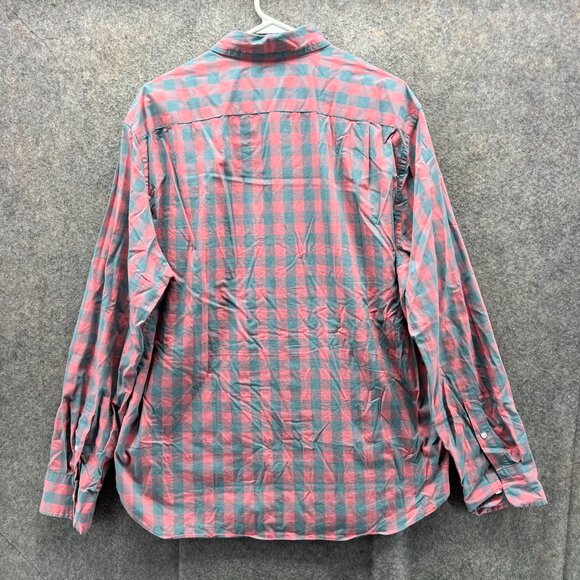 J Crew Shirt Mens XL Pink Grey Button Down Mercantile Flex Fit Cotton Checkered - Picture 2 of 12